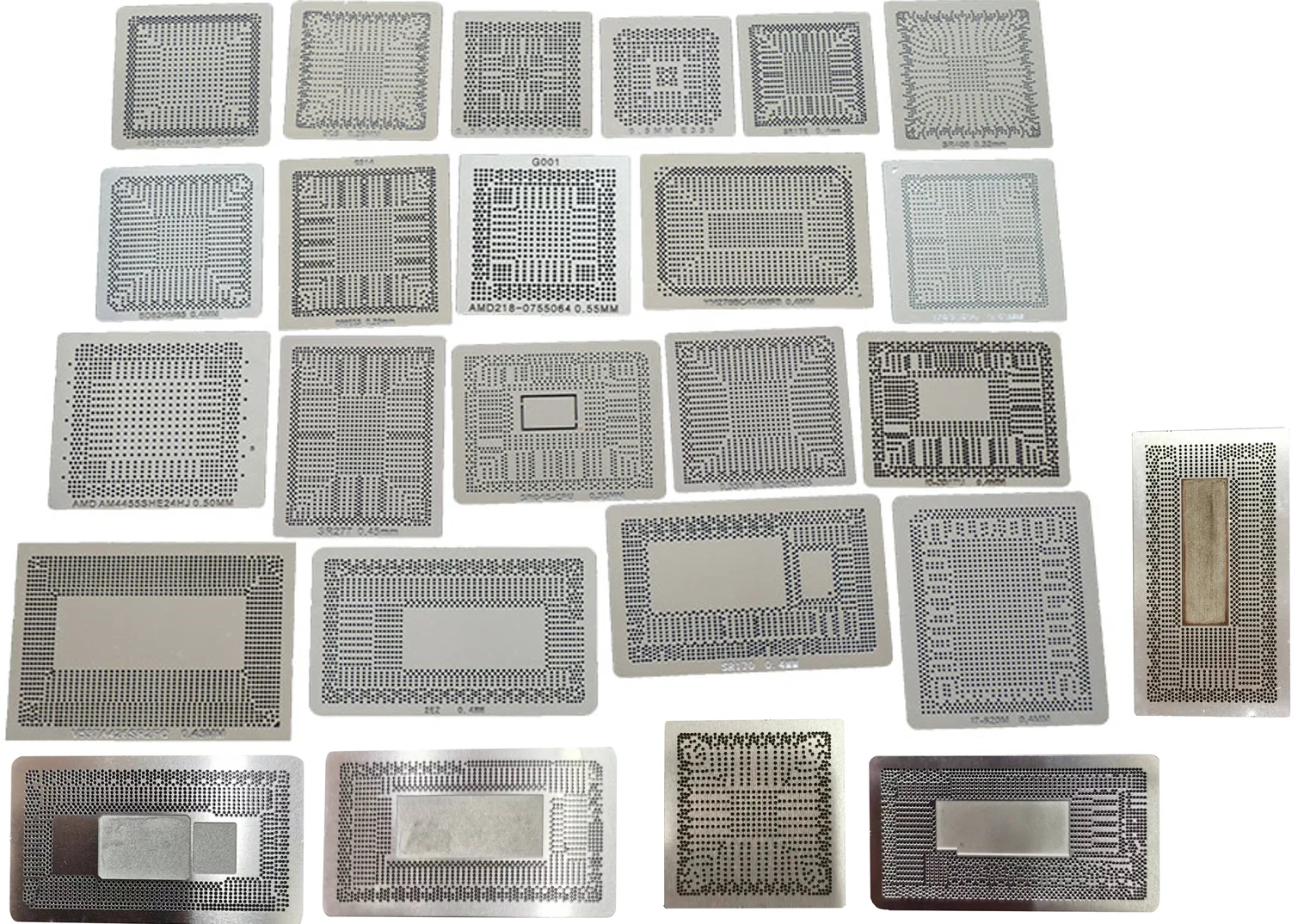 Bezpośrednie szablony ciepła 25 sztuk dla CPU I3 I5 I7 i9 10th 11th 12th generacji HQ i U serii Ryzen BGA Vedio chipy Reballing