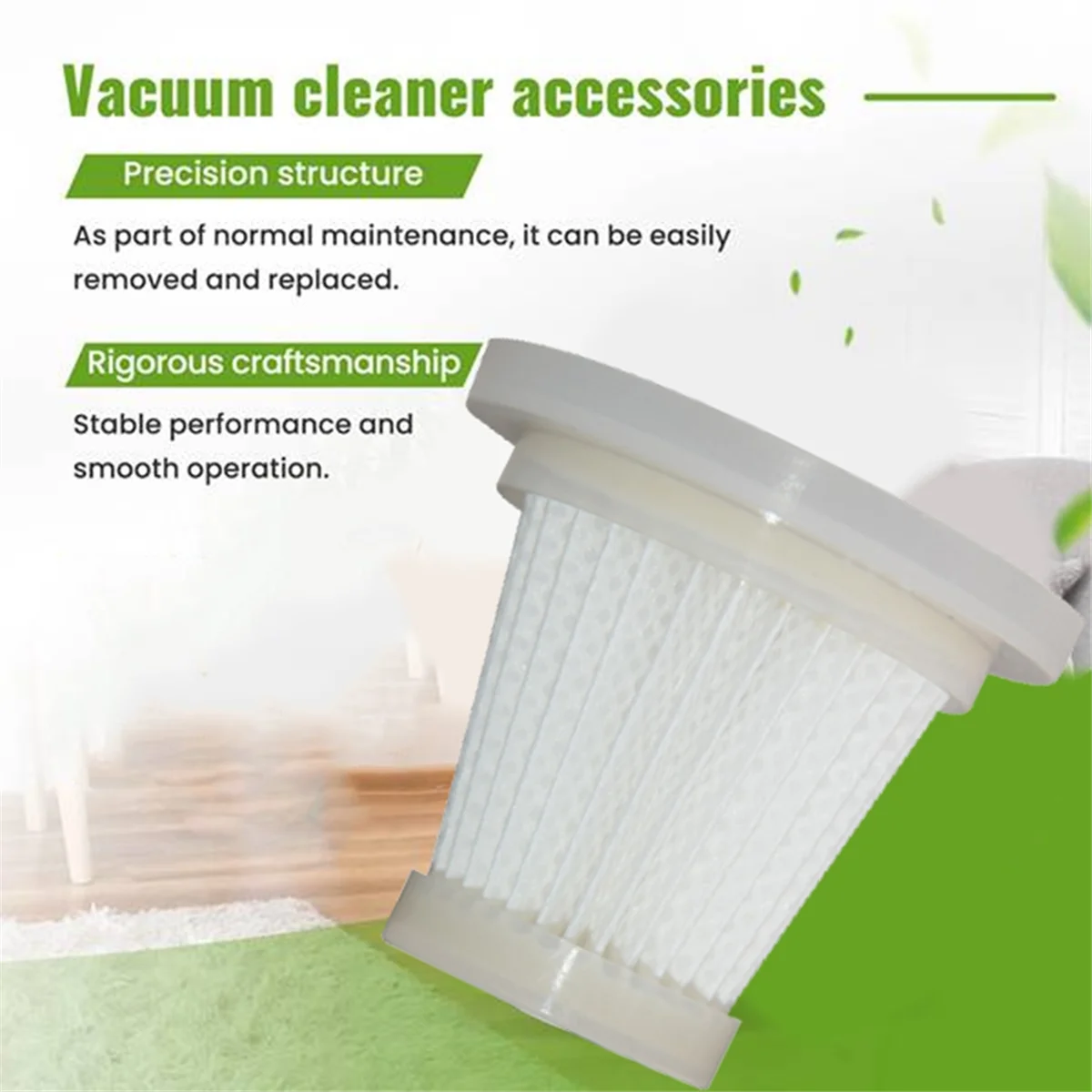 FZFZ 10PCS Filtro piegato HEPA modello LY002XL Parti di ricambio per aspirapolvere portatili Filtrazione migliorata