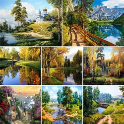 Spring Nature Landscape Paint By Numbers Niestandardowe zestawy rzemieślnicze dla dorosłych Dekoracja domu Spersonalizowane pomysły na prezenty Dropshipping HOT