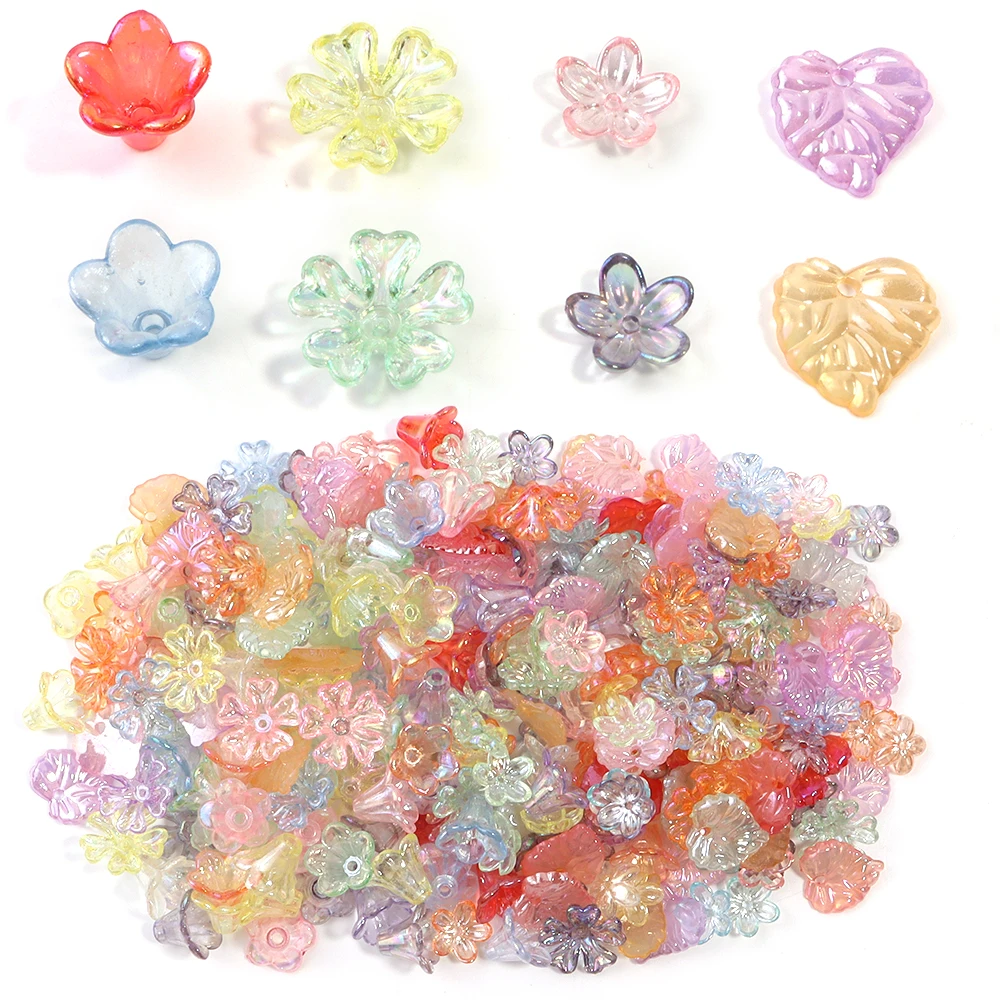 100 teile/los Candy Farbe Acryl Perlen Bunte Multi-förmigen Lose Spacer Perlen für Halskette Armband Jewerly Machen Zubehör