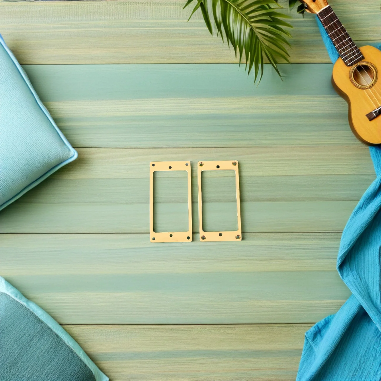 

4Pcs Guitar Pickup Frames Electric Guitar Parts Stable Metal Mounting Rings 2mm Thick Durable Replacement Accessories