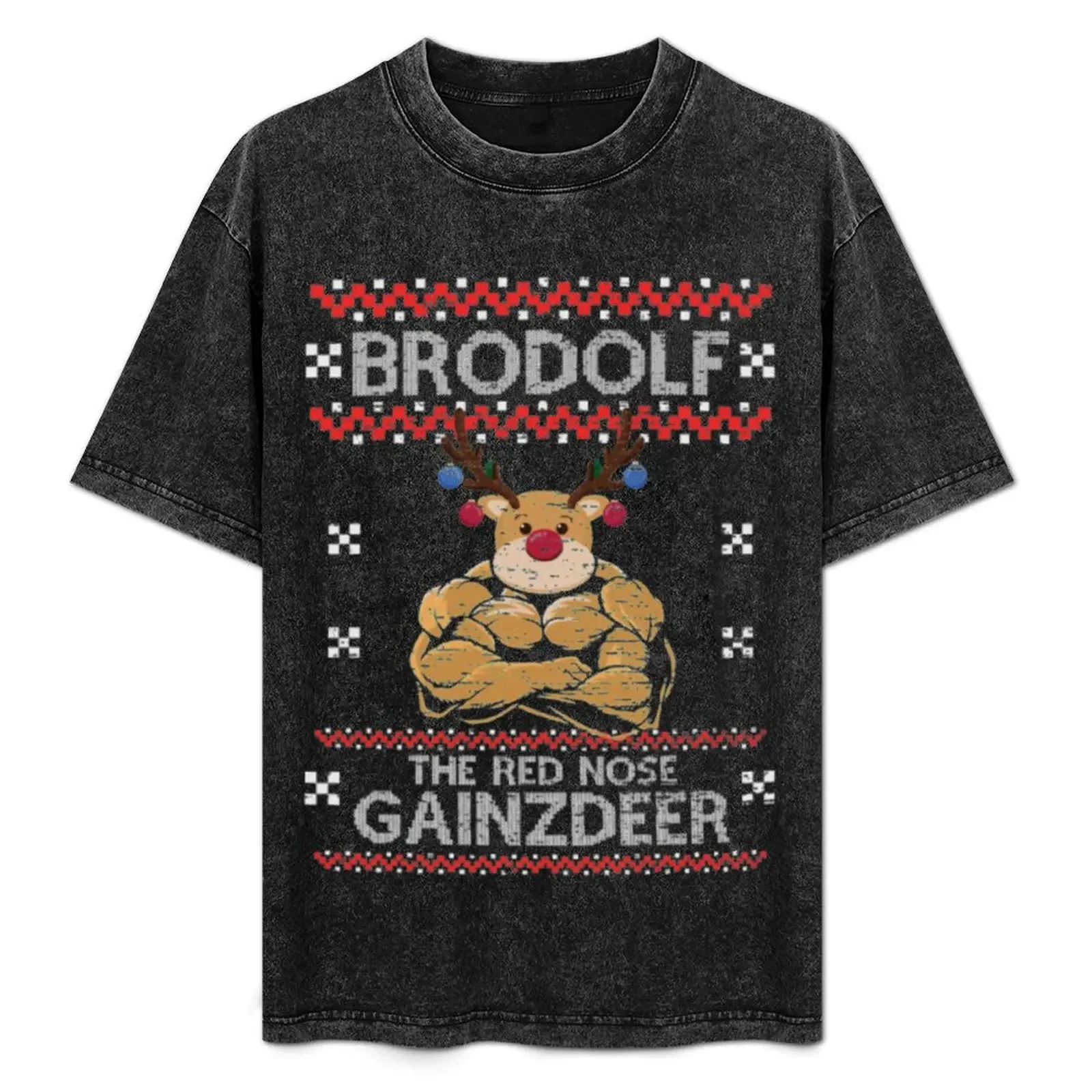 

Brodolf The Red Nose Gainzdeer T-Shirt cute clothes anime t shirts T-shirts man anime figures clothes for men