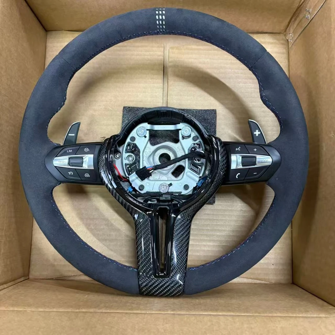LED   Carbon Fiber M Sport Steering Wheel High End Universal Modified Vehicle Interior Upgrade Parts
