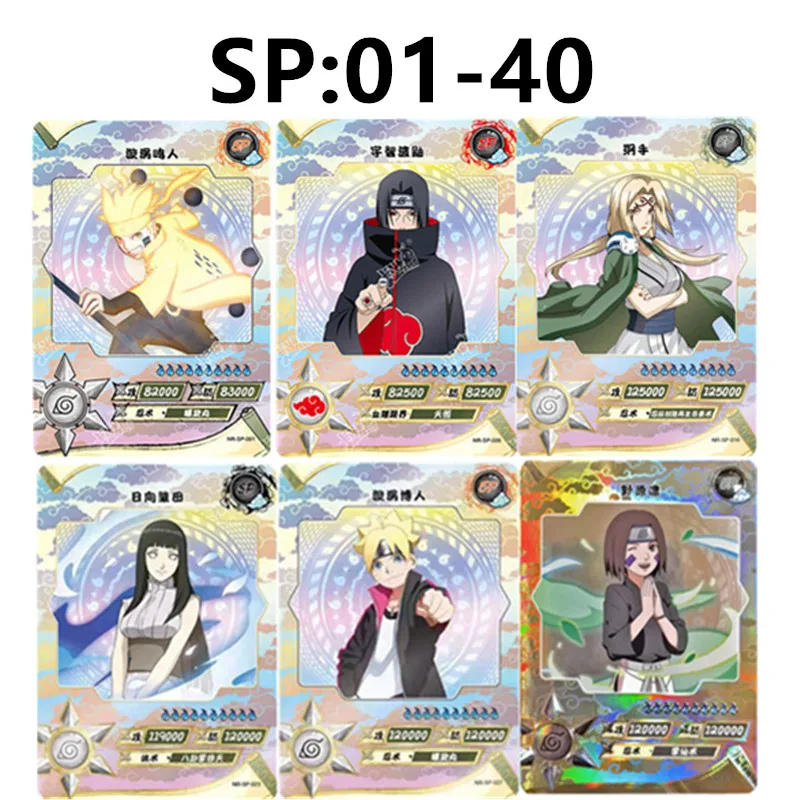 

KAYOU Naruto SP Card 01-37 Series Bronzing Game Collection Cards Minato Uchiha Obito Anime Figure Flash Card Gift Toy for Kids