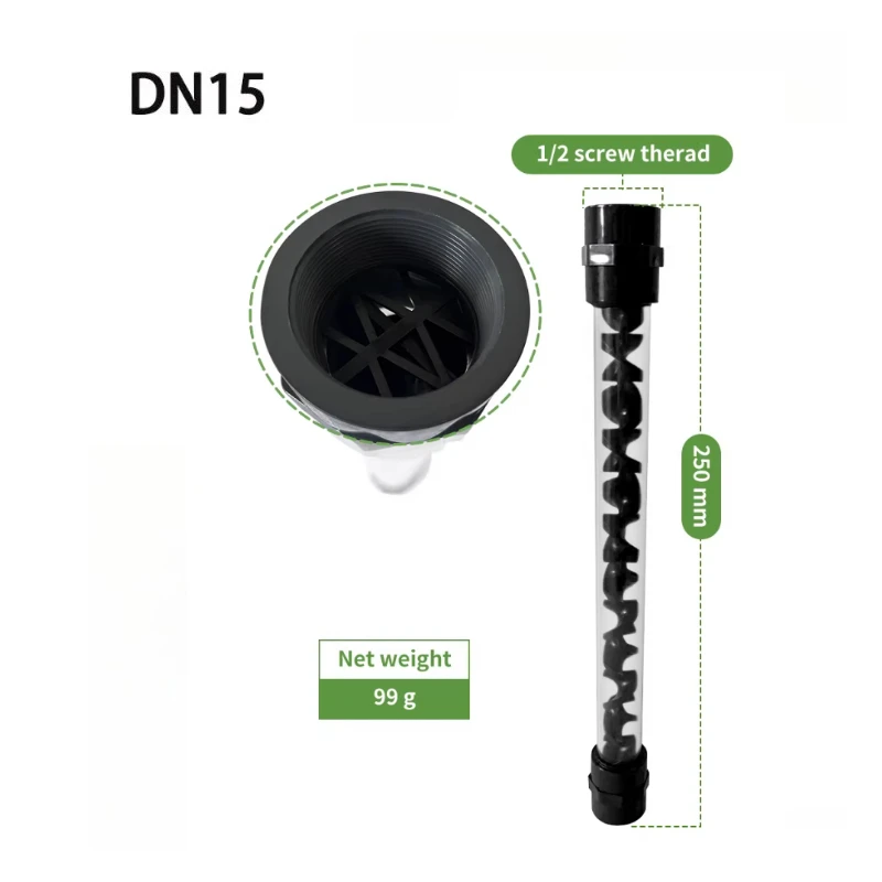 DN15-DN40 Pipeline static mixer Female thread UPVC Pipe High Efficiency Ozone Mixing Equipment Inline  Static Mixer 1/2 3/4 1“