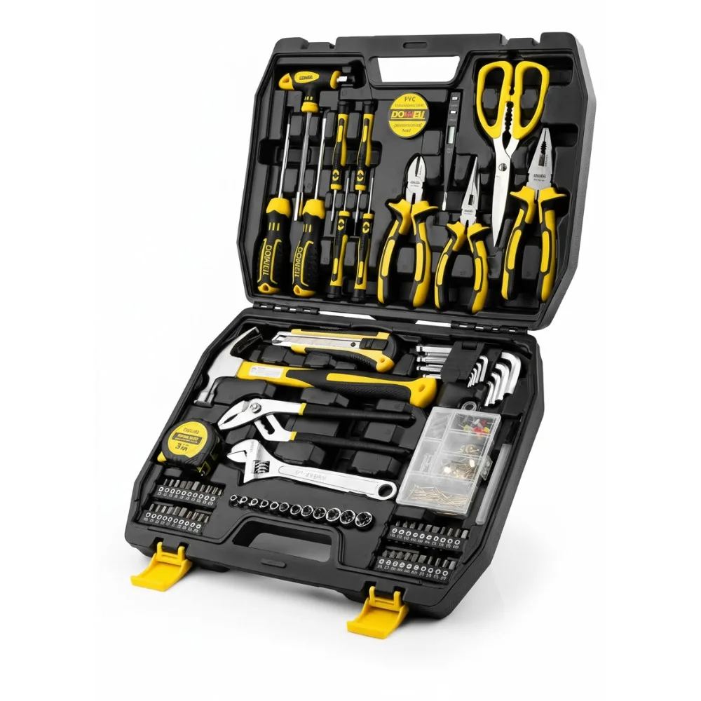 

185-Piece Household Tool Kit with Storage Case - Complete DIY Repair Set for Home, Garage & Workshop