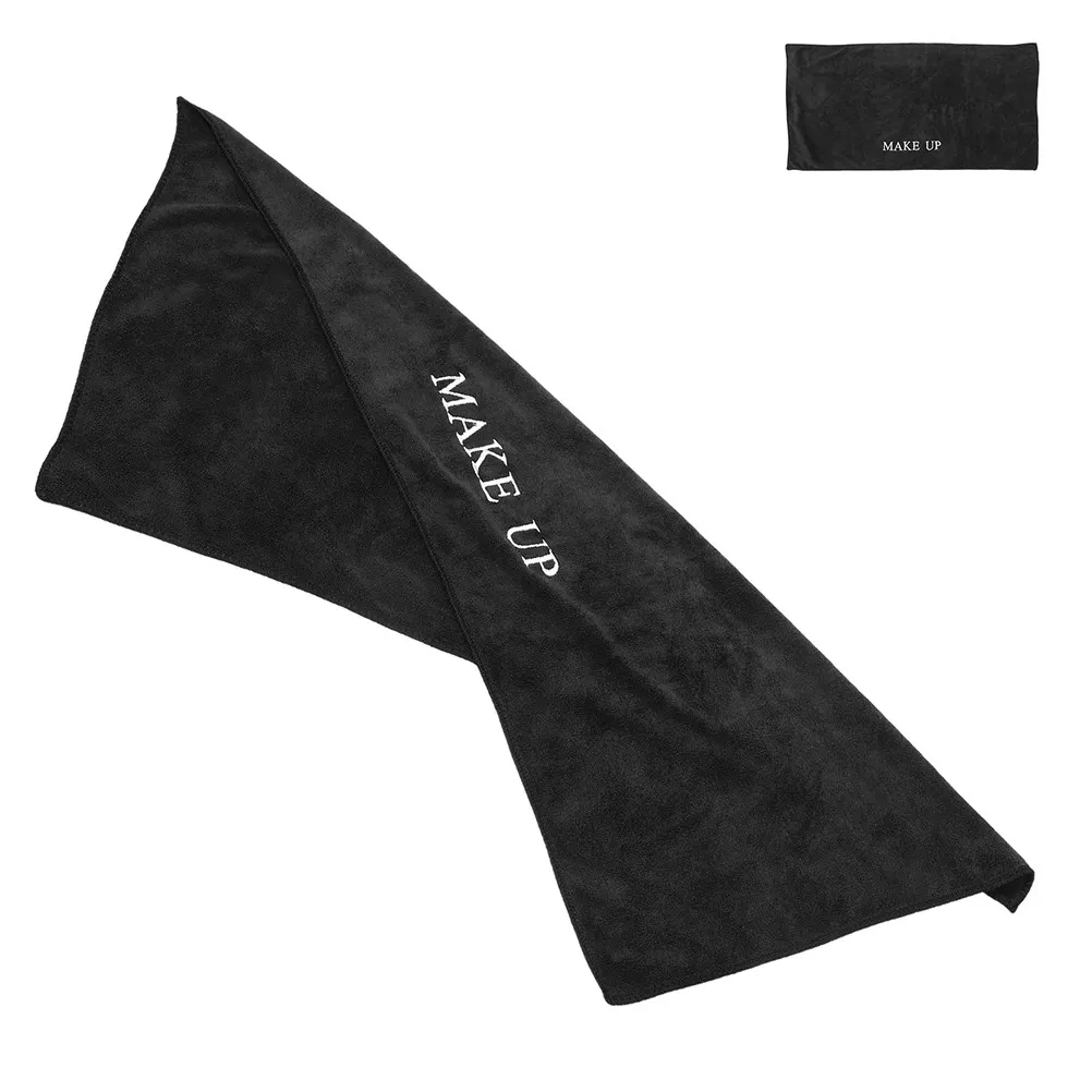 

Большой черный коврик для макияжа 40x100 см для туалетного столика, стильный, нескользящий, защитный коврик для стола, для макияжной зоны, ванной комнаты