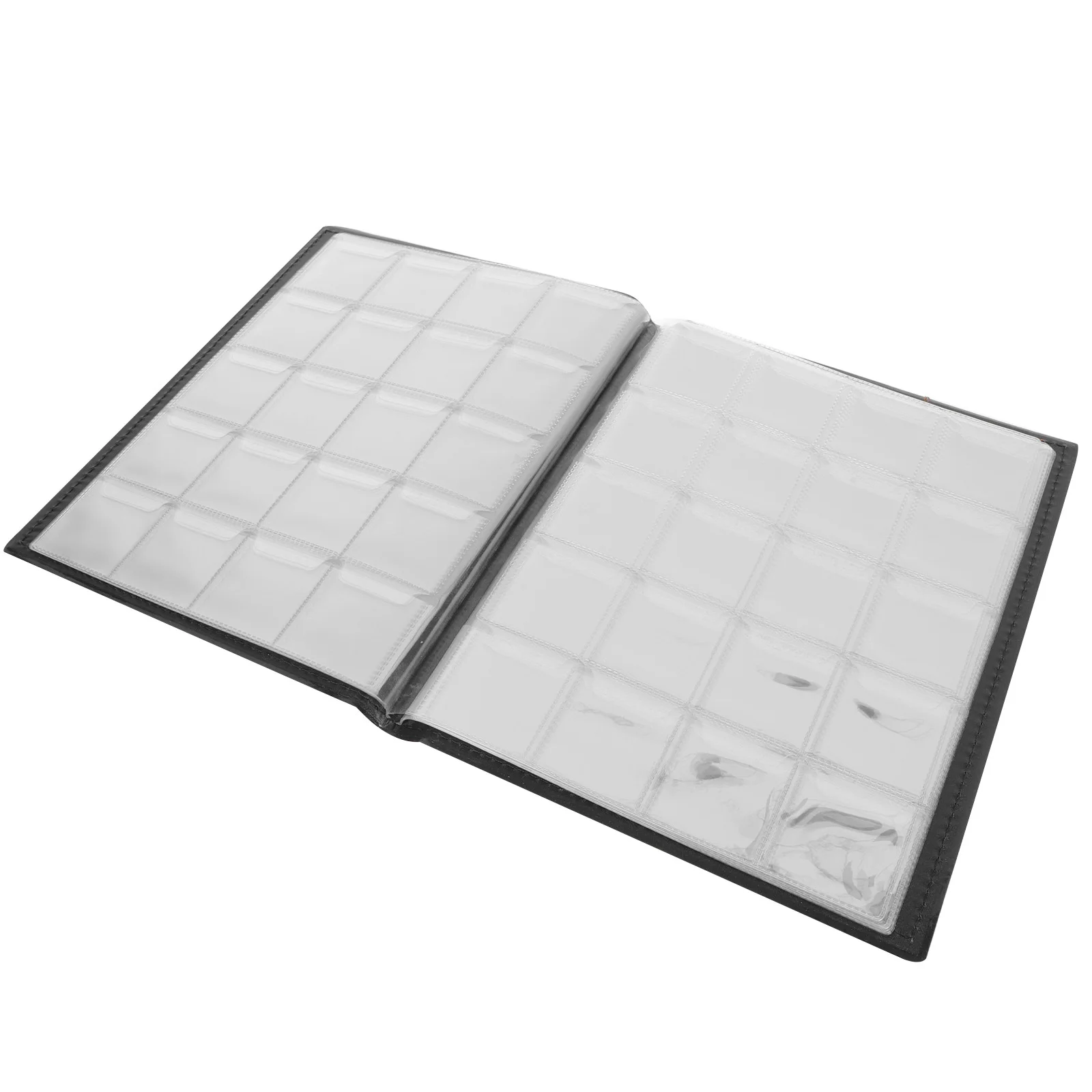 

1Pcs Silver Coins Collection Album PU 200 Grid Coin Holder Book Soft Plastic Transparent Sides Organizer for Medallions