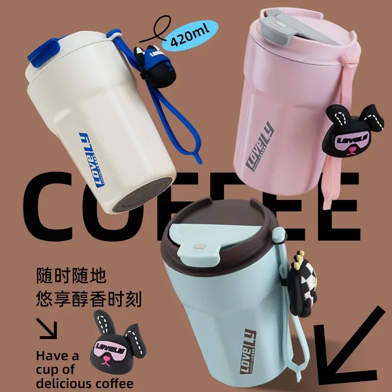 

Термос из нержавеющей стали 316, 420 мл, чашка для холодного кофе, офисный сублимационный стакан Garrafa Térmica Termos Para Cafe