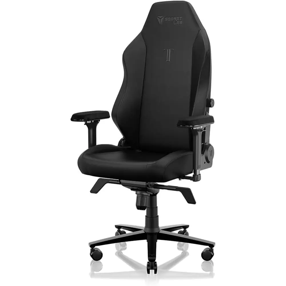 

Ergonomic Gaming Chair with 4D Armrests, Reclining, Magnetic Pillow, and 4-Way Lumbar Support for Big and Tall - Leatherette