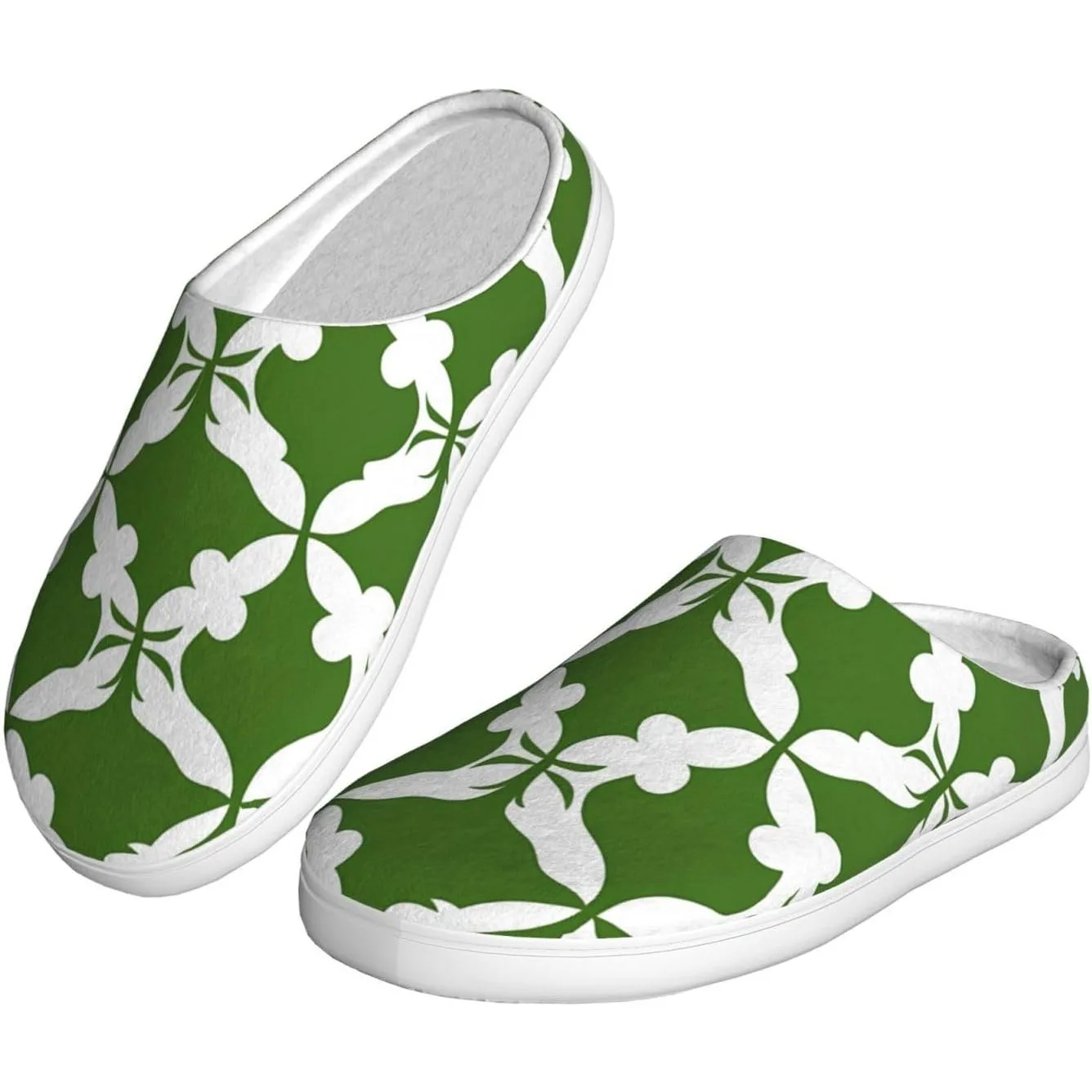 

Four Leaf Clover Women’s Cozy Slippers Soft Cotton Indoor & Outdoor House Slippers With Anti-Slip Sole