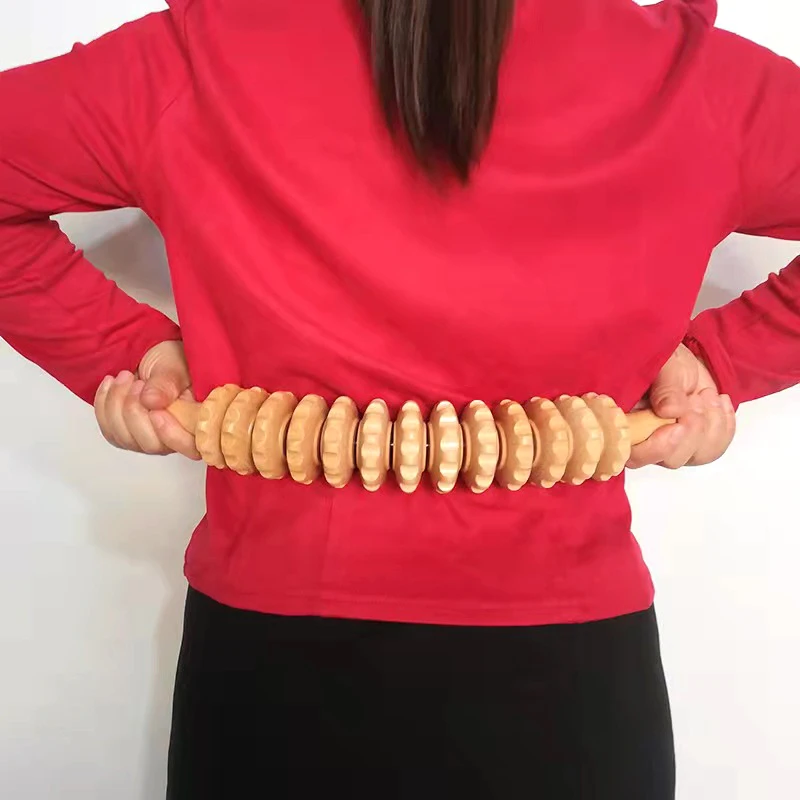 

Curved Beech Massage Stick Wooden Meridian Massager Roller Massage Stick Whole Body Muscle Relaxation Massage Portable Home