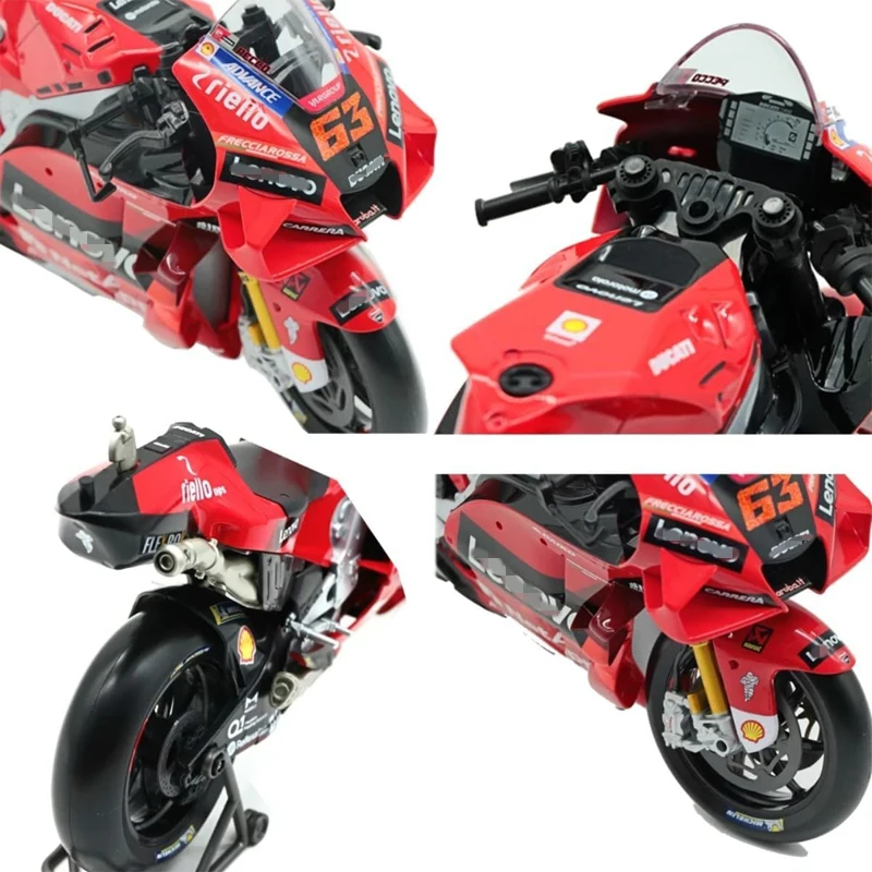 Maisto 1/6 Ducati Desmosedici GP #63 Motorcycle Model Car Toy Autobike Shork-Absorber Off Road Autocycle 1:6 Decorative Gift