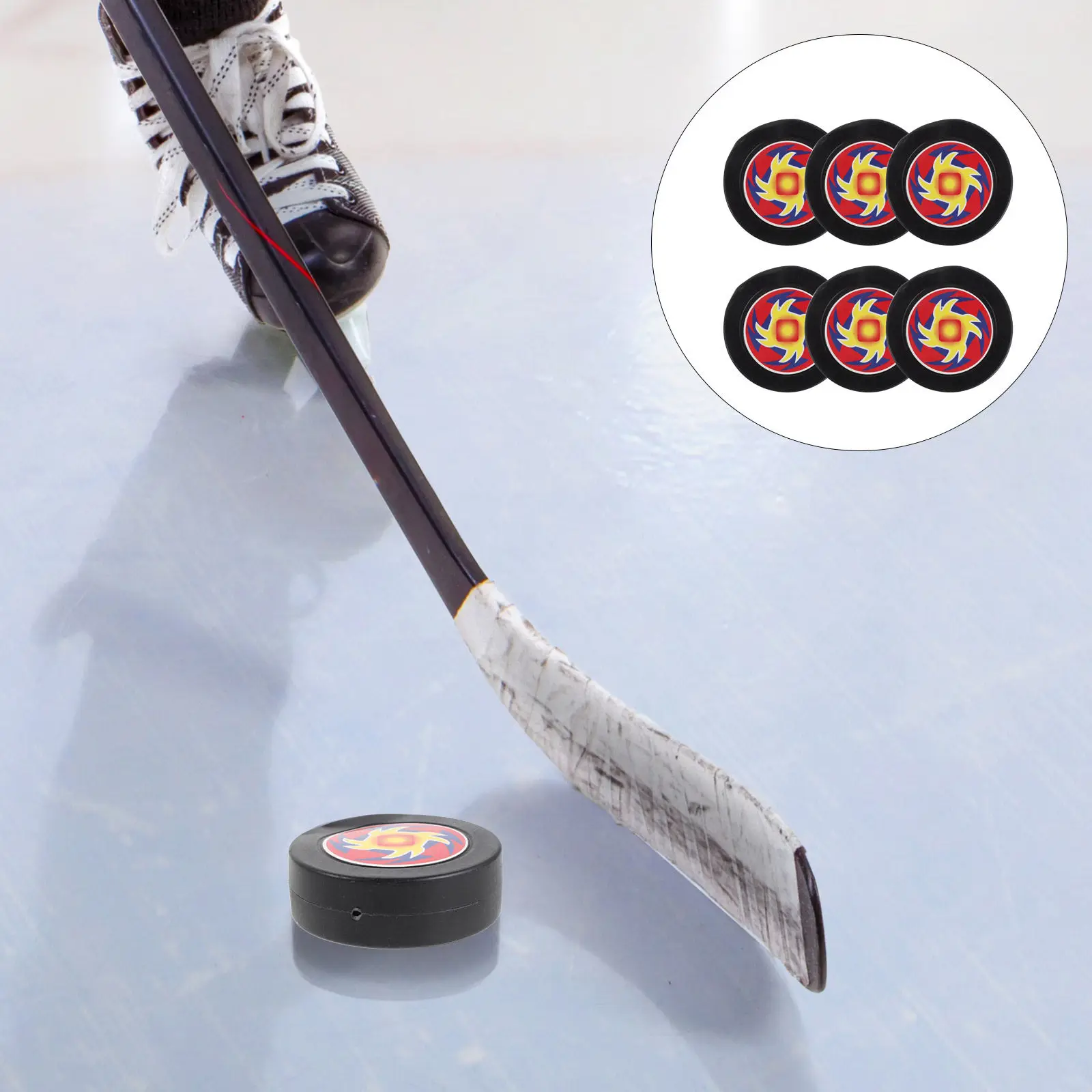 

Набор из 6 легких хоккейных шайб для уличного хоккея, 2,7 дюйма, для тренировок на открытом воздухе, для детей