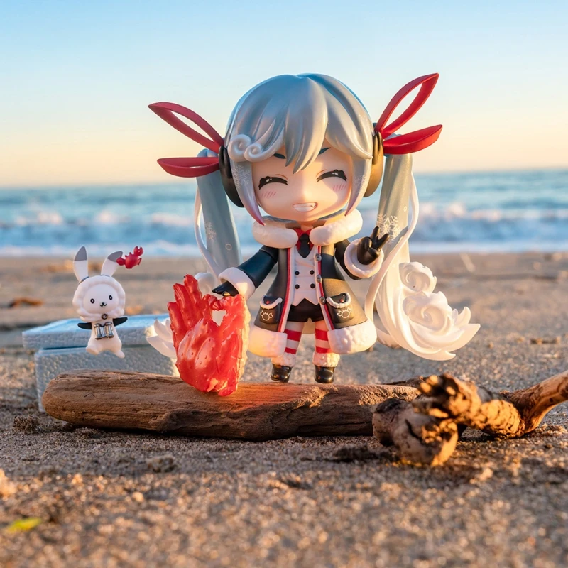 

10CM #1800 HATSUNE MIKU Anime Figure Snow Mirai Grand Voyage PVC Action Figure Doll Collection Model Toys Gift