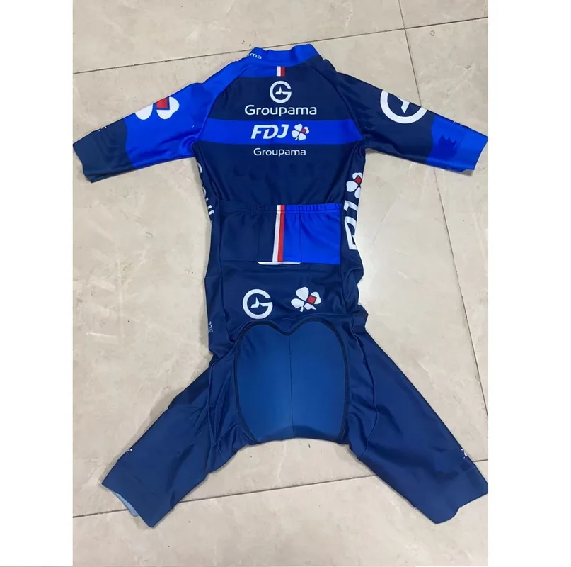 LASER CUT Skinsuit 2025 GROUPAMA FDJ TEAM Bodysuit SHORT Cycling Jersey Bike Bicycle Clothing Maillot Ropa Ciclismo