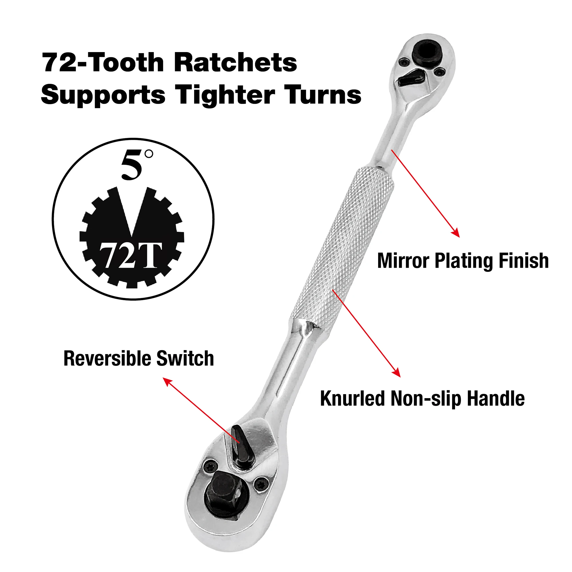 4-in-1 wrench and universal socket set, driver ratchet handle with universal socket and screwdriver drill bit