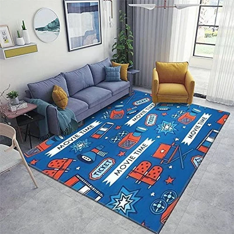 Movie Theater Printing Carpet Living Room Rug Bathroom Kitchen Non-slip Floor Mat Entrance Balcony Doormat Bedroom Footpad