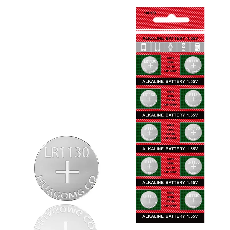 10-100PCS AG10 LR54 Cell Coin 1.55V SR54 389 189 LR1130 SR1130 Alkaline Button High Capacity Batteries for Watch Toys Remote