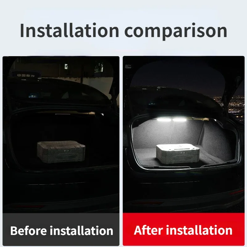 For Tesla Model 3/3+ Highland 2024 Car Trunk Lighting LED Lamps Brightening Atmosphere Light Tail Box Lights Car Accessories