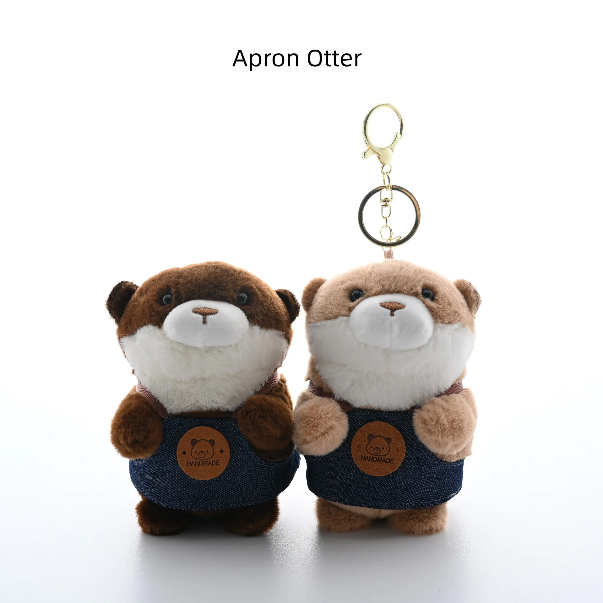 

New Cute Apron Otter Doll Pendant Plush Toy Fun Doll Keychain