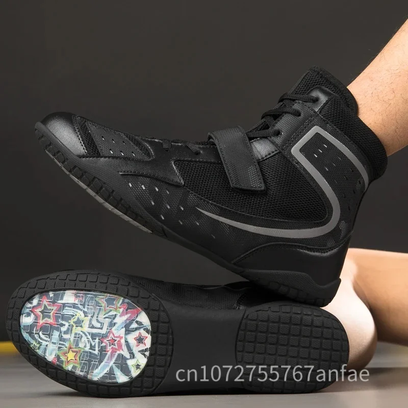 

Мужские профессиональные боксерские борцовские ботинки для тяжелой атлетики, женские удобные боксерские ботинки для тренировок, нескользящие