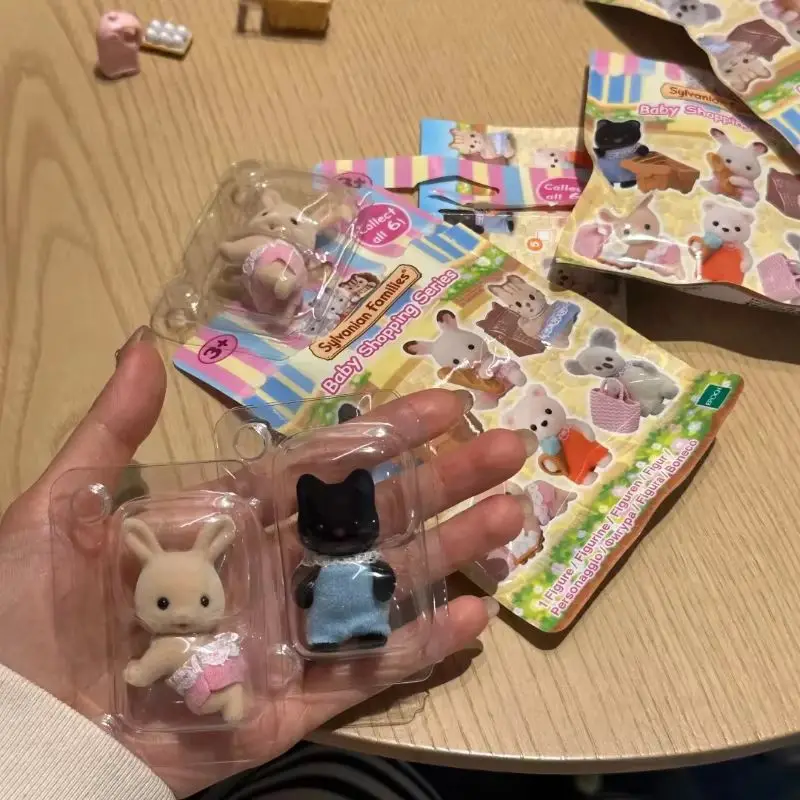Sylvanian familles mignon filles jouets pour enfants Calico Critters Ternurines figurines d'anime famille bébé Shopping série sac aveugle poupée