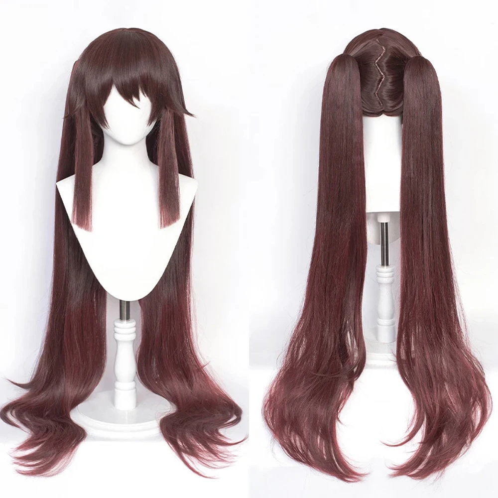 

RANYU Synthetic Women Wig Long Straight Brown Game Anime Cosplay Extension Ponytail Hair Wig for Party