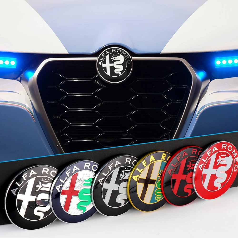 75mm Alfa Romeo Steering Wheel Badge Car Hood Front Emblem For Giulia Stelvio Giulietta 156 159 147 Mito Tonale Brera Disco Vola