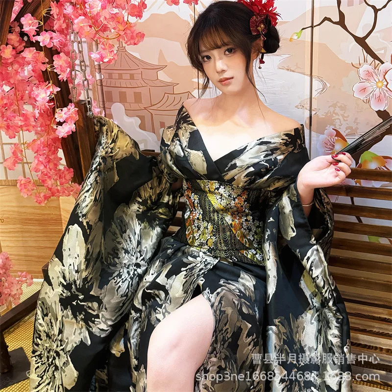 Traditional Japanese Kimono Photography Dress New  Girl Photo Costume Improved Version Polyester Material Summer New Arrival