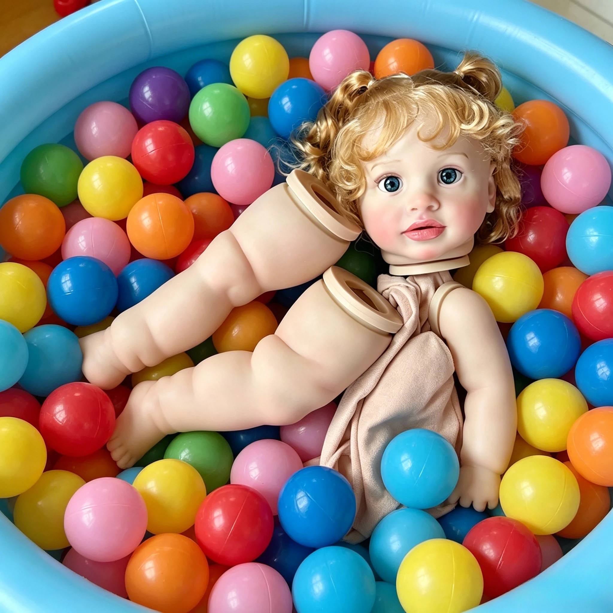 

26-дюймовый реалистичный неокрашенный набор для создания куклы реборн Пиппа - блондинка с блондинными волосами, детали для самостоятельной сборки с тканевым телом и глазами, для коллекционеров