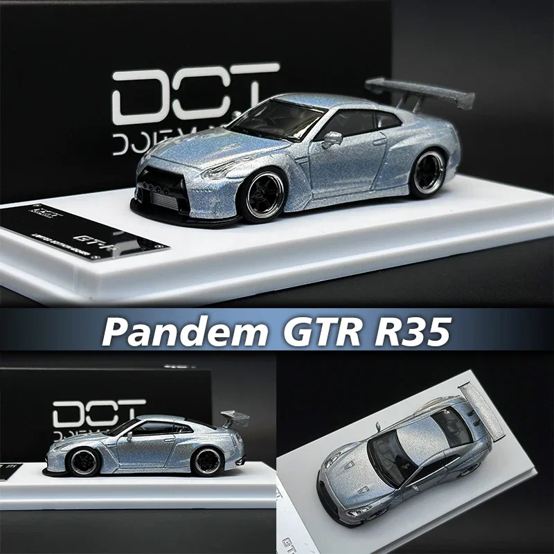 DOT 1:64 Pandem GTR R35 Colorful Diamond White Diecast Diorama Car Model