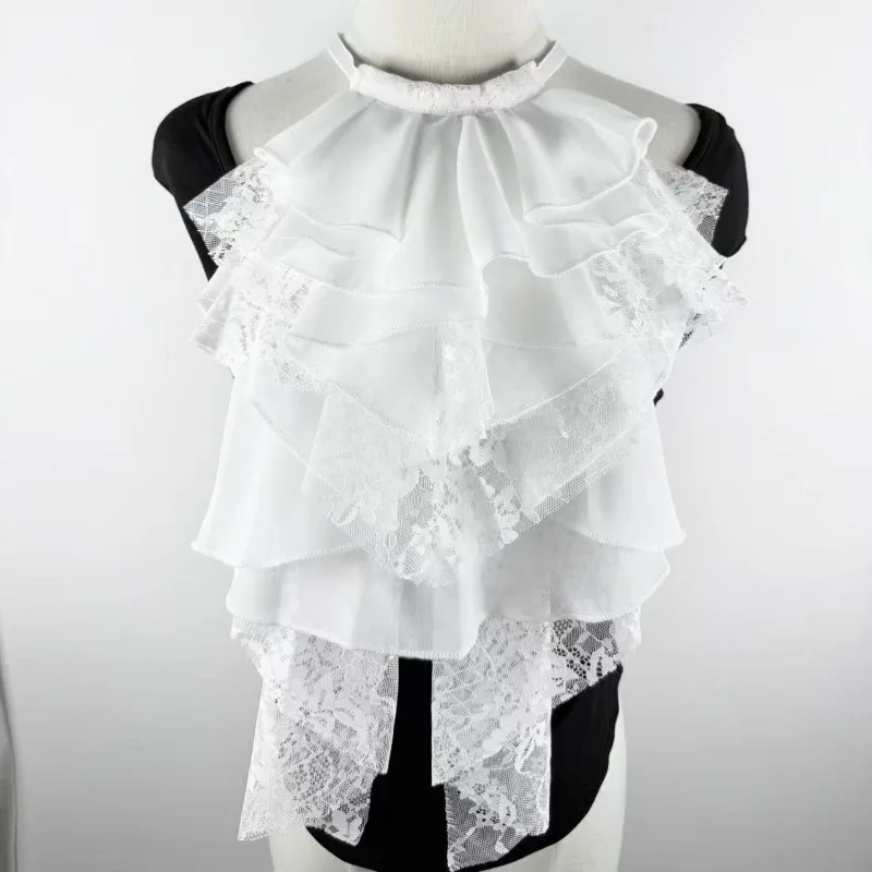 1PCS Halloween Party Festival DIY Decor Collar Drape Polyester Halloween Party Festival DIY Decor Collar Elegant Ruffle Decor