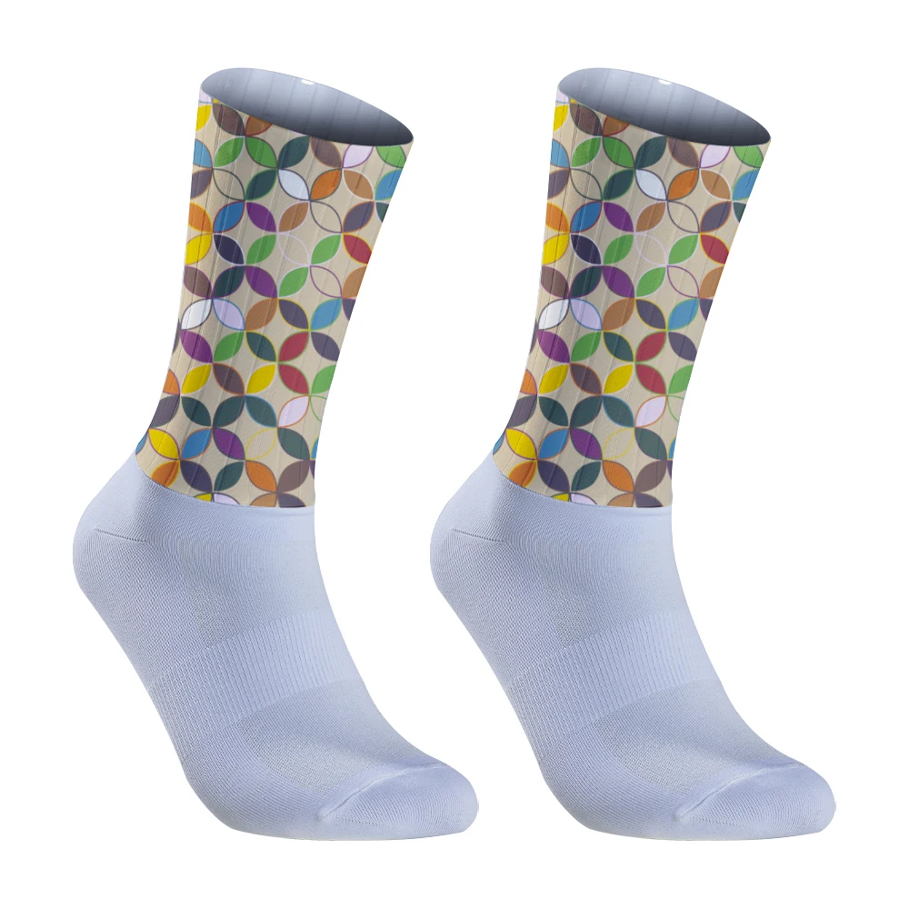 Chaussettes de sport aérées en silicone pour le cyclisme, la course à pied et le vélo, cool, été, nouveau, 2024