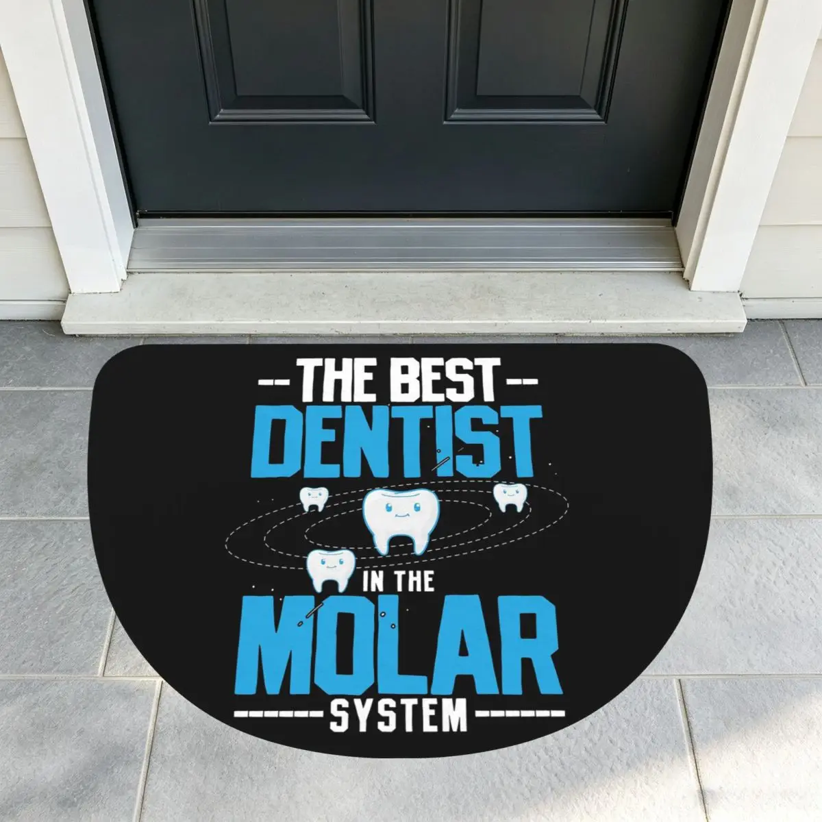 Dentist Dental Hygienist Dental Dentistry Soft Half Round Doormat Non Slip Bathroom Mat Absorbent Floor Carpet for Living Room
