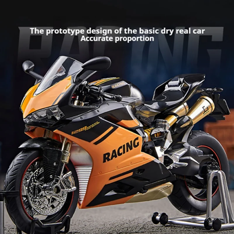 

For Ducati 1299 1:9 motorcycle model accessories realistic cast-metal motorcycle model can be started and emits steam