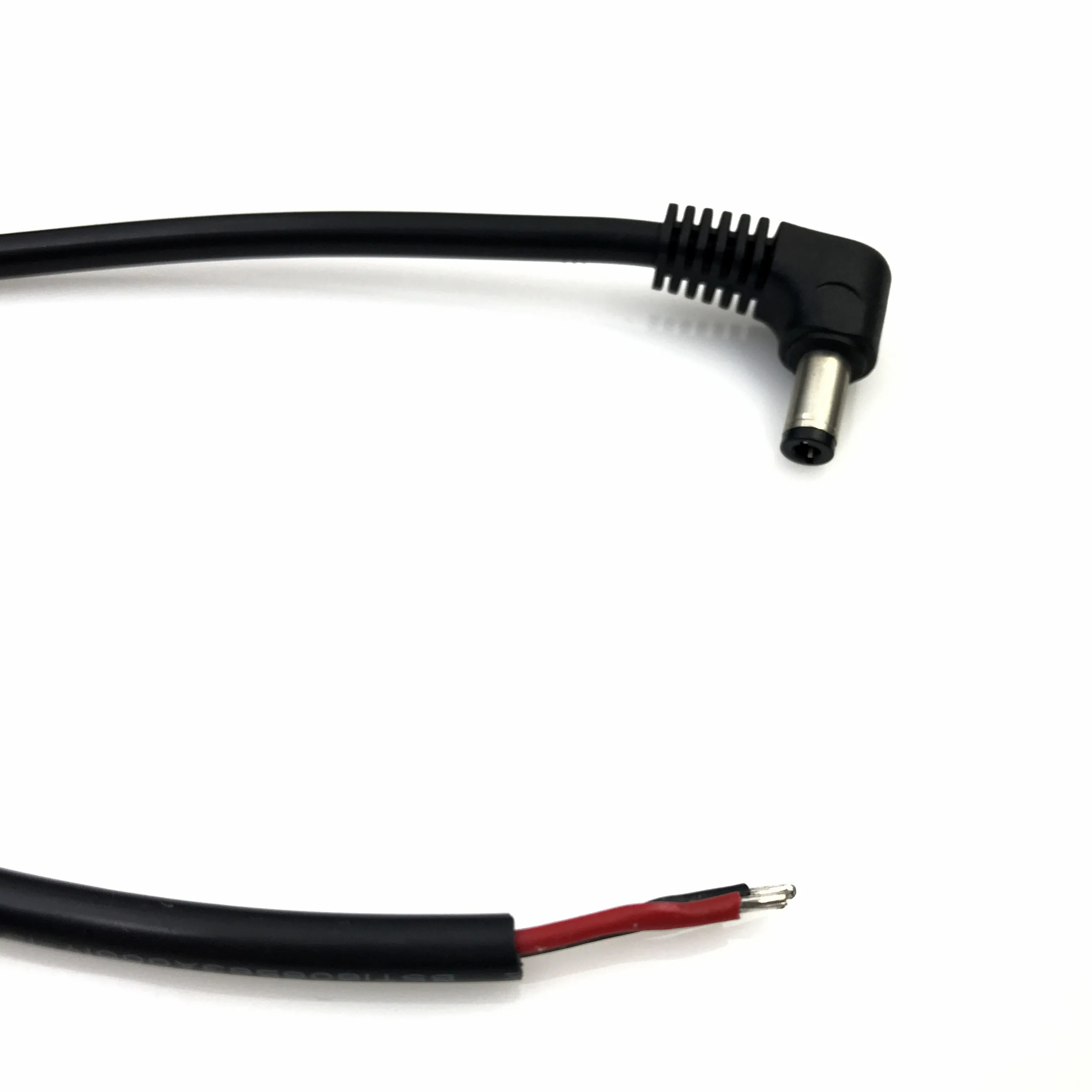 18AWG 90 Degree Double Elbow DC Power 5.5 x 2.1mm / 2.5mm Male Plug T o single Cable Right Angled 10A high power 0.3M 0.5m 1m