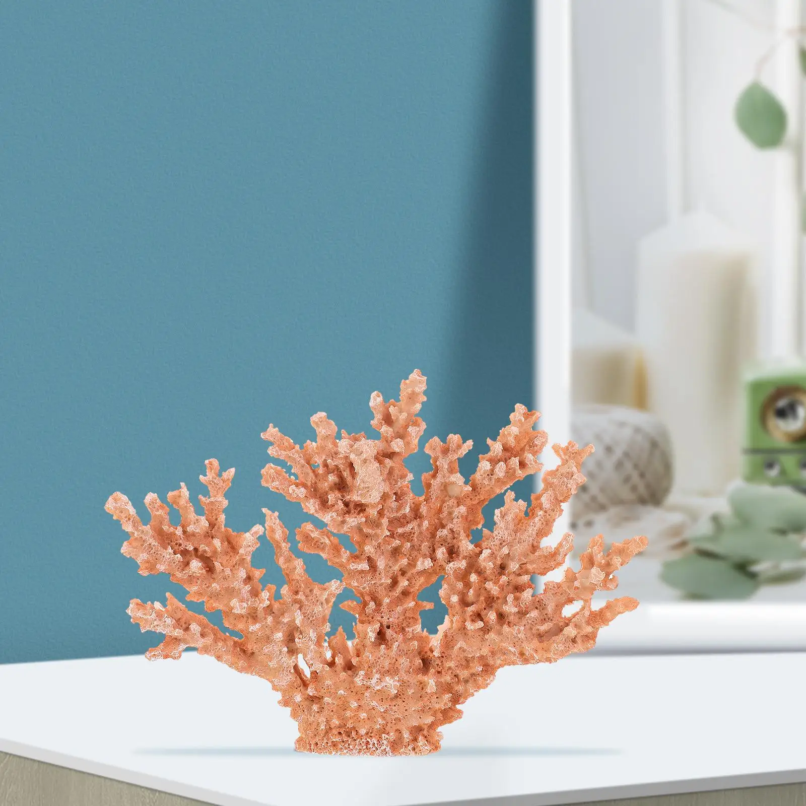 

Resin Coral Decor Desktop naments Faux Plants Indoor Home Accessories Small Size Stylish Office Living Room Bedroom Car