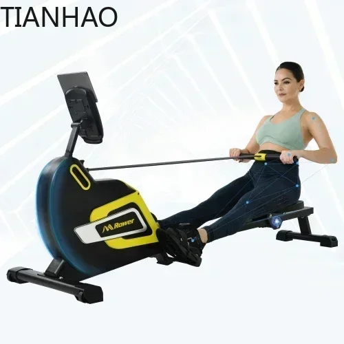 CYGG US Warehouse Folding Rower With 14 Levels Of Resistance Adjustable For Home Gym Cardio Workouts Rowing Machine