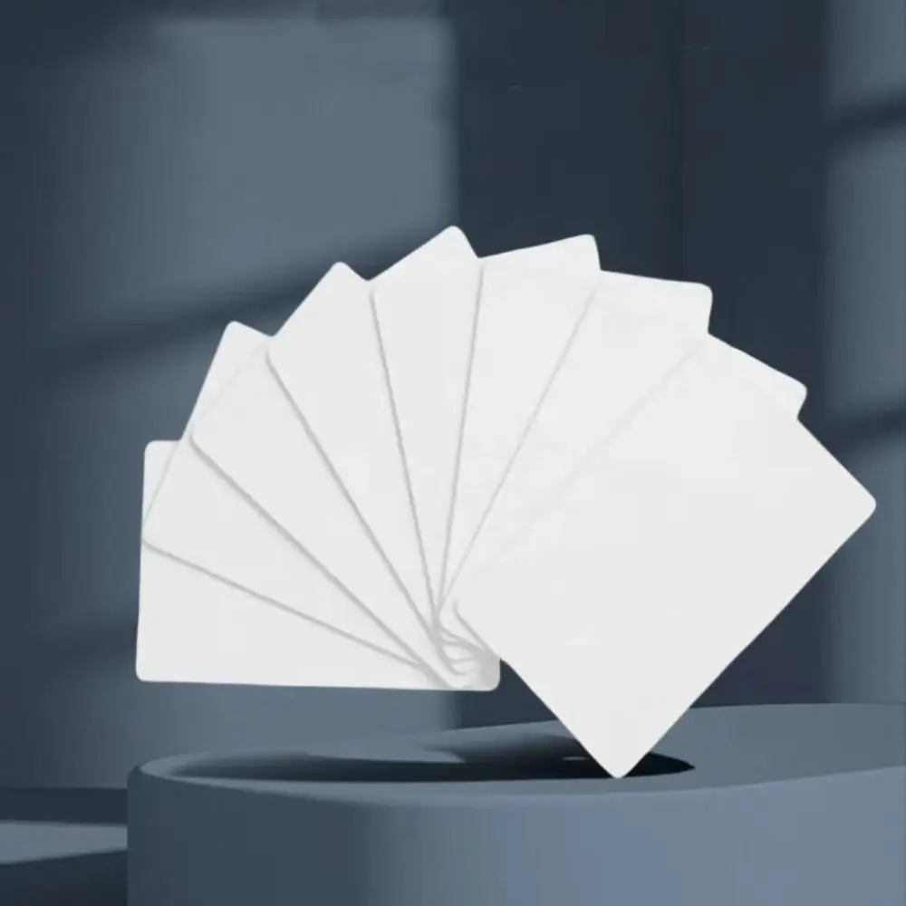 Cartão de controle de acesso icid de frequência 13.56mhz, chip 1k s50, cartão de gerenciamento de atendimento em branco, pvc, nfc, compatível com cartão clone com 10 peças