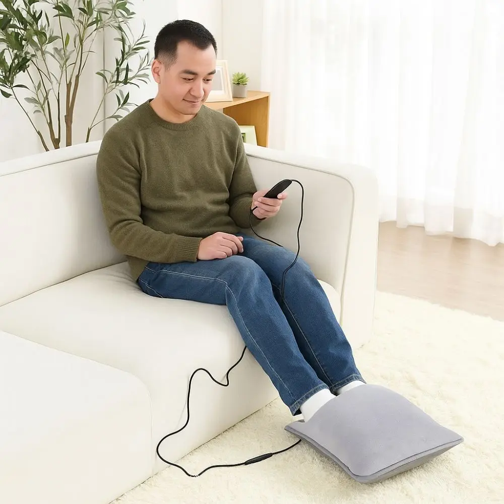 

Adjustable Temperature Heated Foot Warmer Fast Heating Anti-slip Bottom Electric Heating Pad Portable Soft Foot Warming Mat