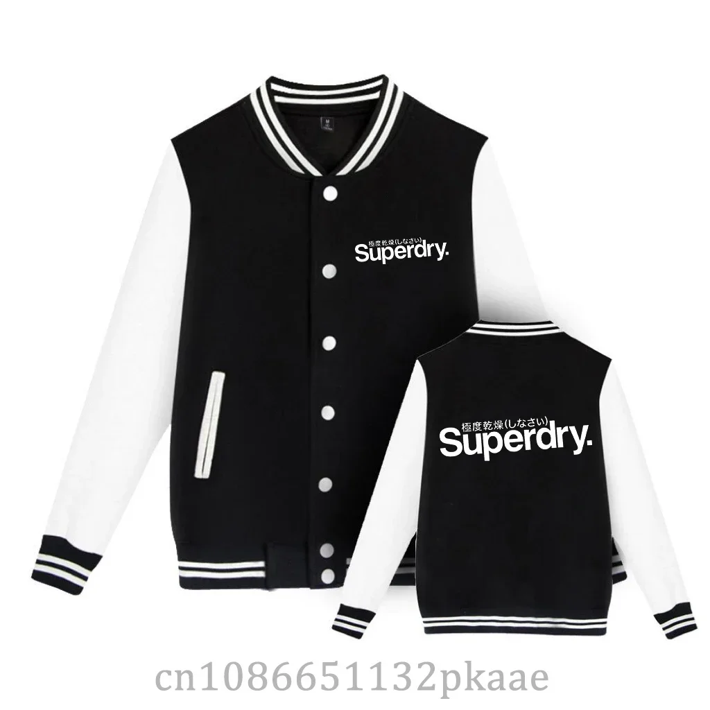 Superdry Cartoon Baseball Jacket Children\'s Hip Hop Harajuku Jackets Tops Autumn Winter Kid Boys Girls Loose College Coats