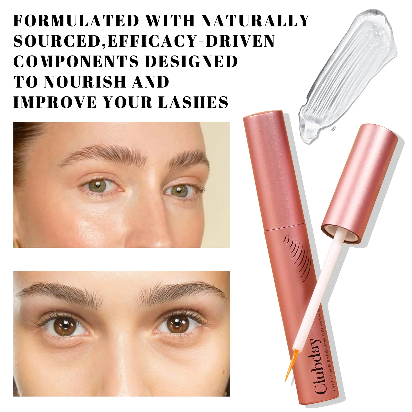 MISS ROSE Fast Eyelash Brow Growth Serum Naturalne rzęsy Eyebrow Make Up Enhancement Lift Wydłużenie Grubsze oczy Serum do włosów