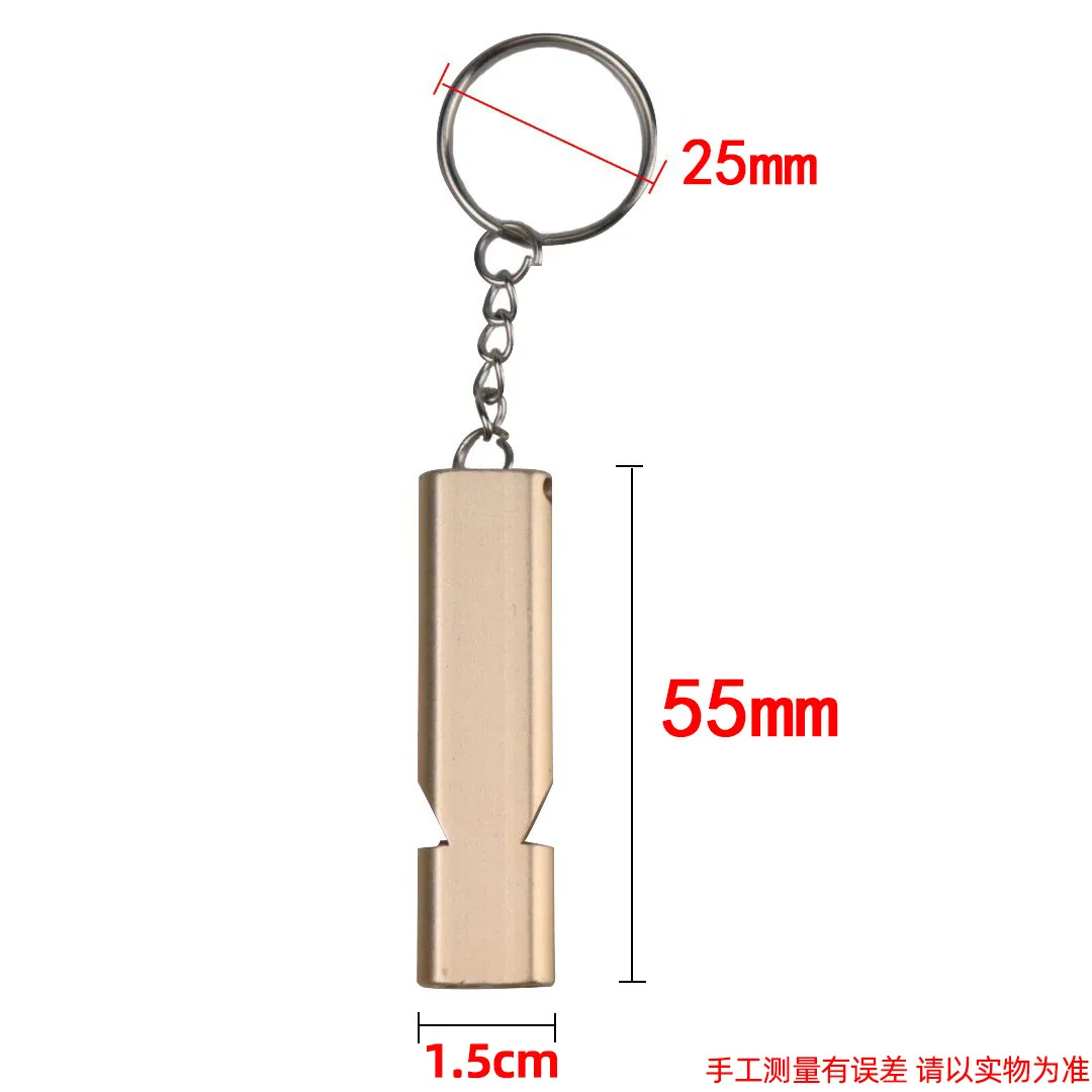 أداة خارجية صفارة إنقاذ للمشي لمسافات طويلة والتخييم وتسلق الجبال، قطعة واحدة من صفارة التردد المزدوج من سبائك الألومنيوم، أداة Edc لموقع المخيم #4