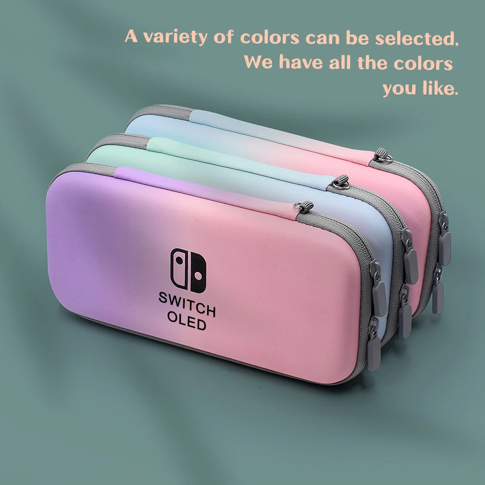 For Nintendo Switch OLED Storage Bag Crystal Hard Cover Shell Case Screen Protective Film Thumb Grip Caps PC Pouch Accessories