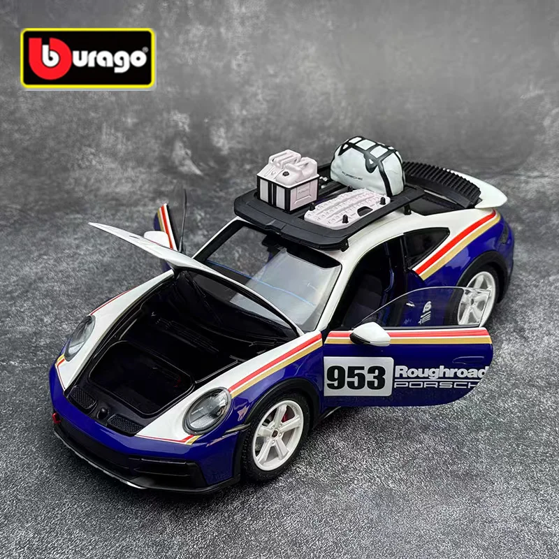 

Bburago 1:24 Porsche 911, модель спортивного автомобиля из раллийного сплава, литая под давлением металлическая гусеничная гоночная машина, модель автомобиля, высокая имитация, детская игрушка в подарок