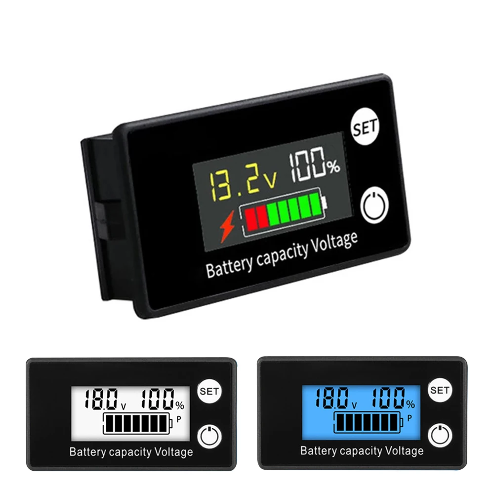 6133A Battery Capacity Indicator DC 8V-100V Lead Acid Lithium LiFePO4 Car Motorcycle Voltmeter Voltage Gauge 12V 24V 48V 72V