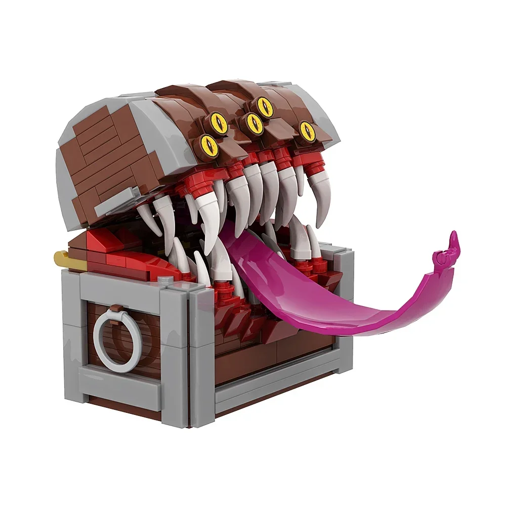 MOC Dragoned And Dungeoneds Game Mimic Chest Yaranzo Monster Building Blocks For Pirate Box Bricks Children Toy Children Gift