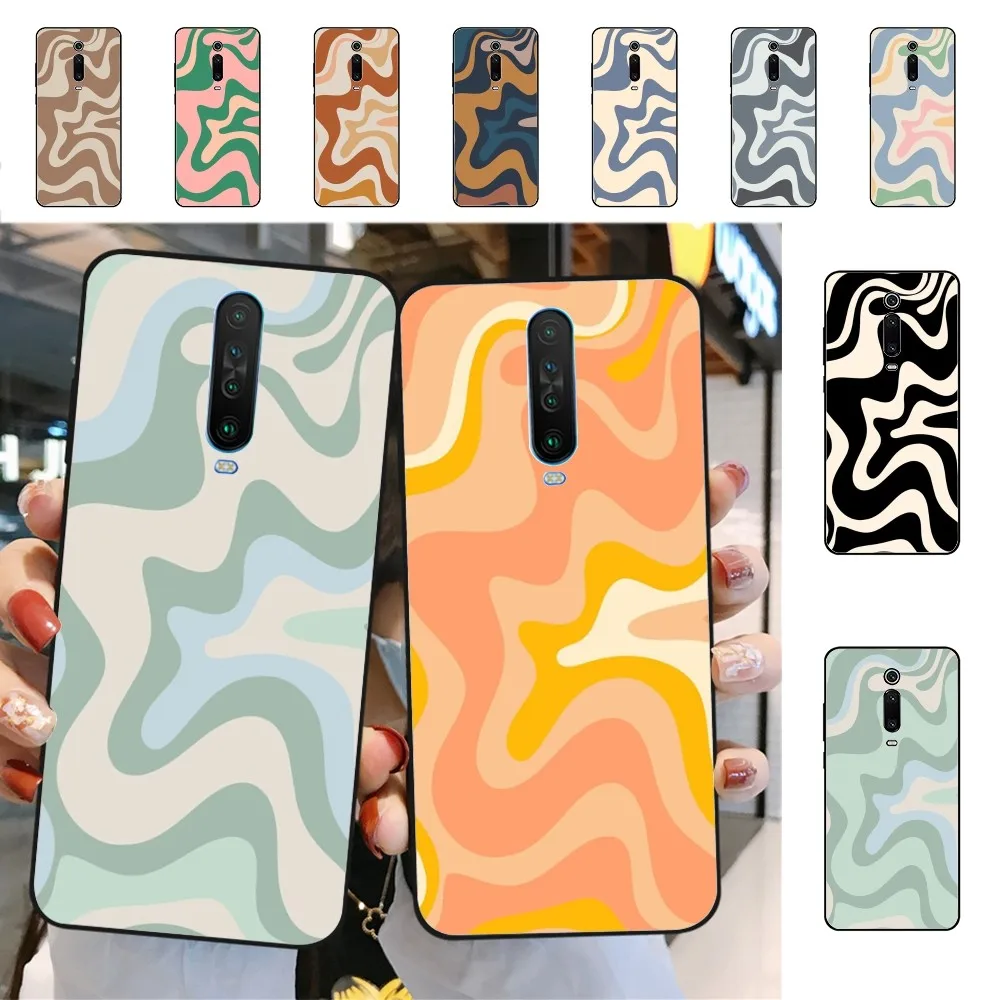 Liquid Swirl Abstract Pattern Phone Case For Redmi 5 6 7 8 9 10 plus pro 6 7 8 9 A GO K20 K30 K40 pro plus F3 Fundas