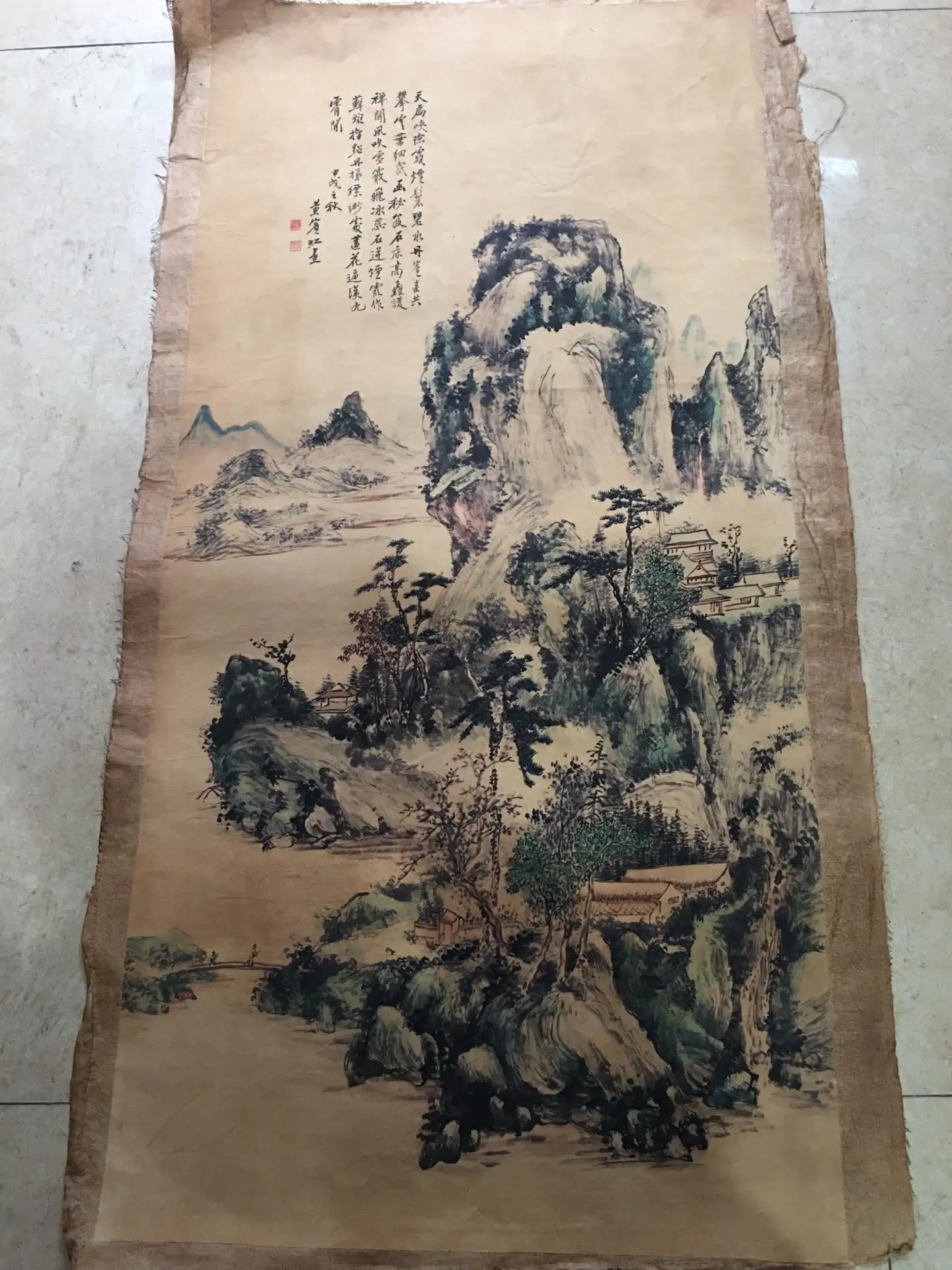 

Chinese rice paper hanging painting living room wall decoration painting, Huang Binhong - landscape painting